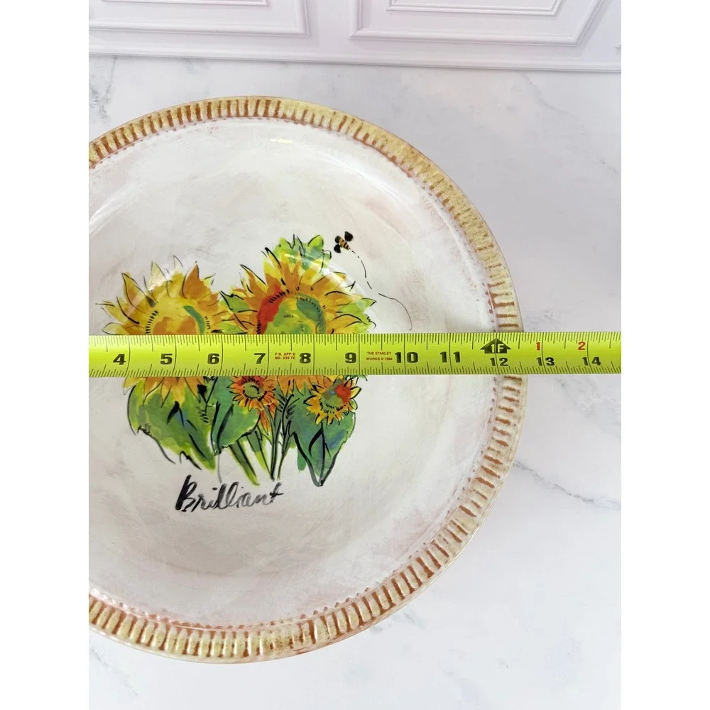 VTG Pottery Barn Stoneware Sunflowers 12 3/4